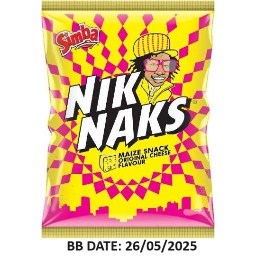 Bánh snack vị phô mai Simba Nik Naks Cheese (135g)