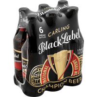 Bia Carling Black Label Beer 340ml Lốc 6 chai (6 Pack)