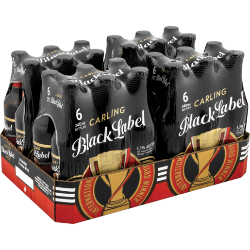 Thùng bia Carling Black Label Beer 340ml 24 chai (24 Bottles)
