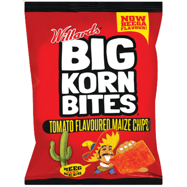 Bánh snack cà chua Willard's Big Korn Bites Tomato (120g)